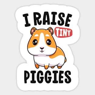 I Raise Tiny Piggies Guinea Pig Shirts For Women Kids Girls Sticker